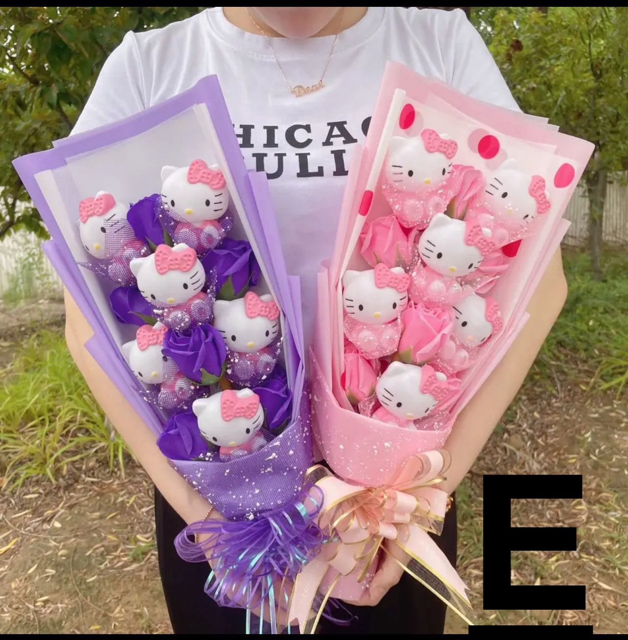 Tall Hello Kitty Plush Bouquet with Rose Soap Flowers