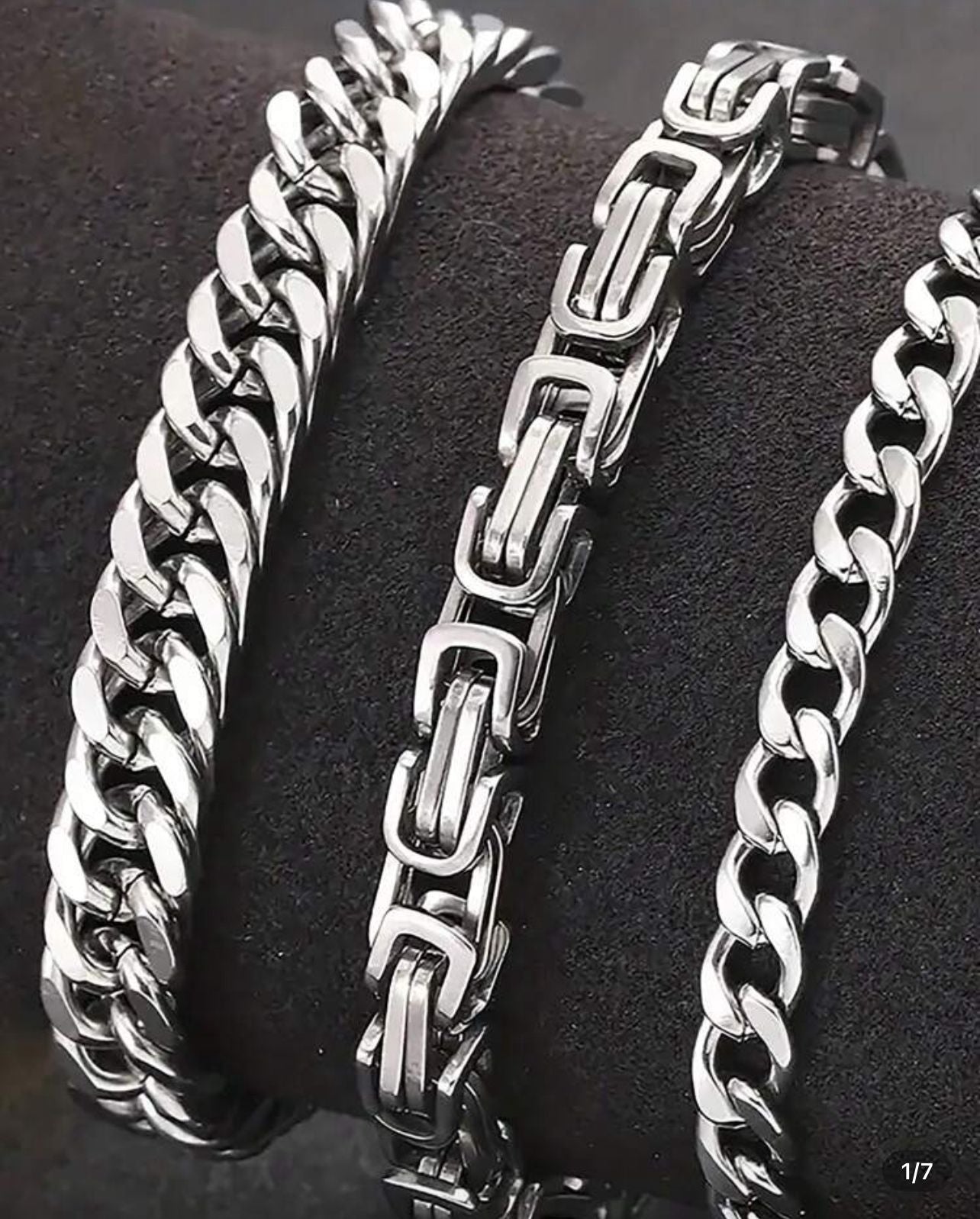 HipHop Minimalist Chain Necklace and Braclet Set