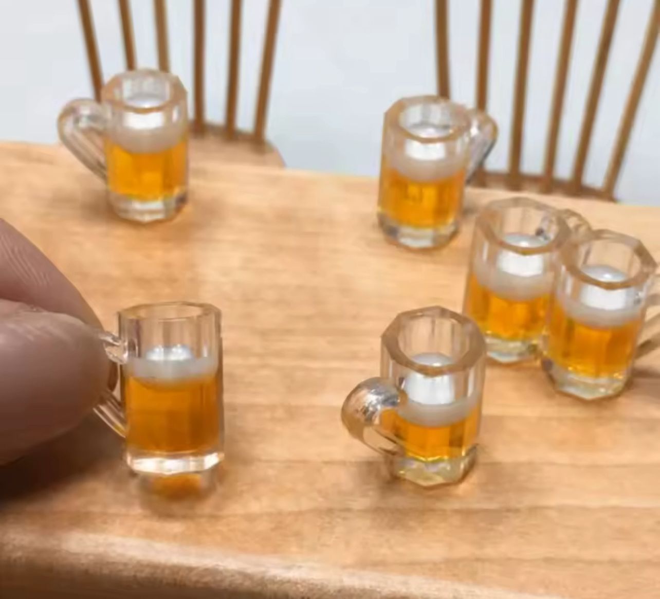 10 pcs Mini Beer Mugs for Lububu's Figure