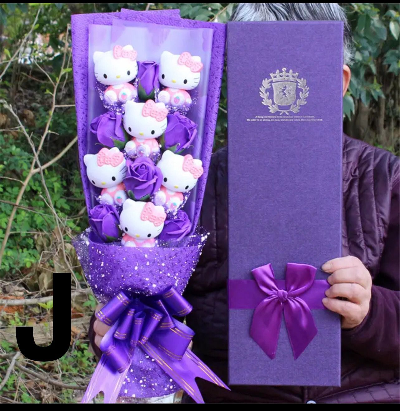 Tall Hello Kitty Plush Bouquet with Rose Soap Flowers