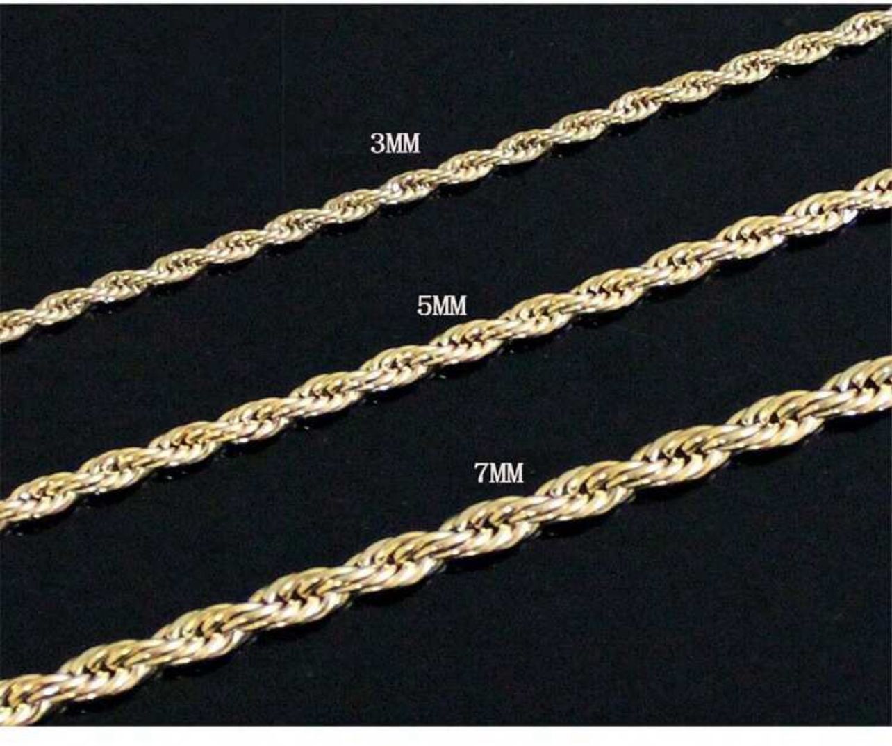 Mens 10mm Rope Chain 14k Gold Plated 16"-30" Choker Hip Hop Jewelry Necklace