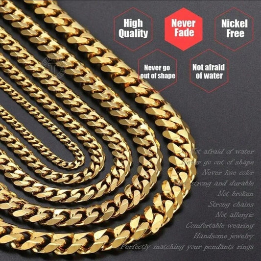 Men's Stainless Steel Jewelry Set Chain Cuban Necklace Bracelet Recessed Ring Hip Hop Stylish And Simple Style Suitable For Everyday Wear Holiday Gifts