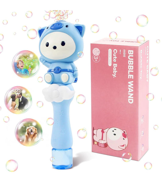 Cute Bear Luminous Electric Bubble Wand, Handheld Magic Luminous Wand Bubble Machine Children's Toys with Music