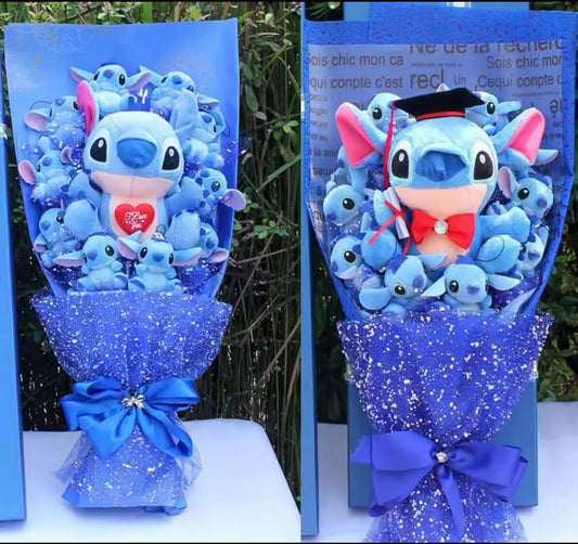 Bouquet Gift Box Cartoon Lilo&Stitch Plush Toy Doll Bouquet Birthday Graduation