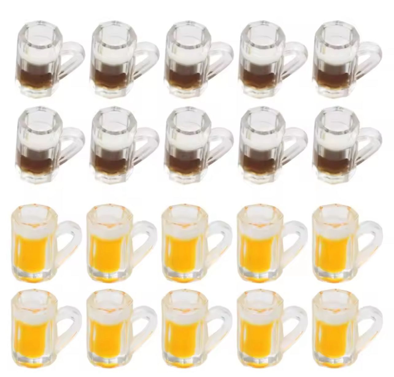 10 pcs Mini Beer Mugs for Lububu's Figure