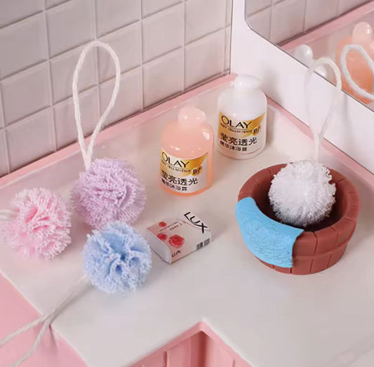 4pcs/set Mini Shampoo Washball For Lububus Figure