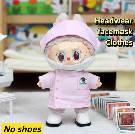 Hand wear facemask clothes for Lububu figures